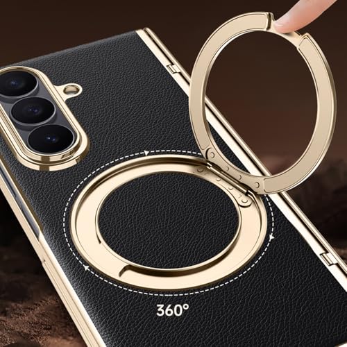 Étui cuir Galaxy Z Fold 7 pour visionnage mains libres au bureau