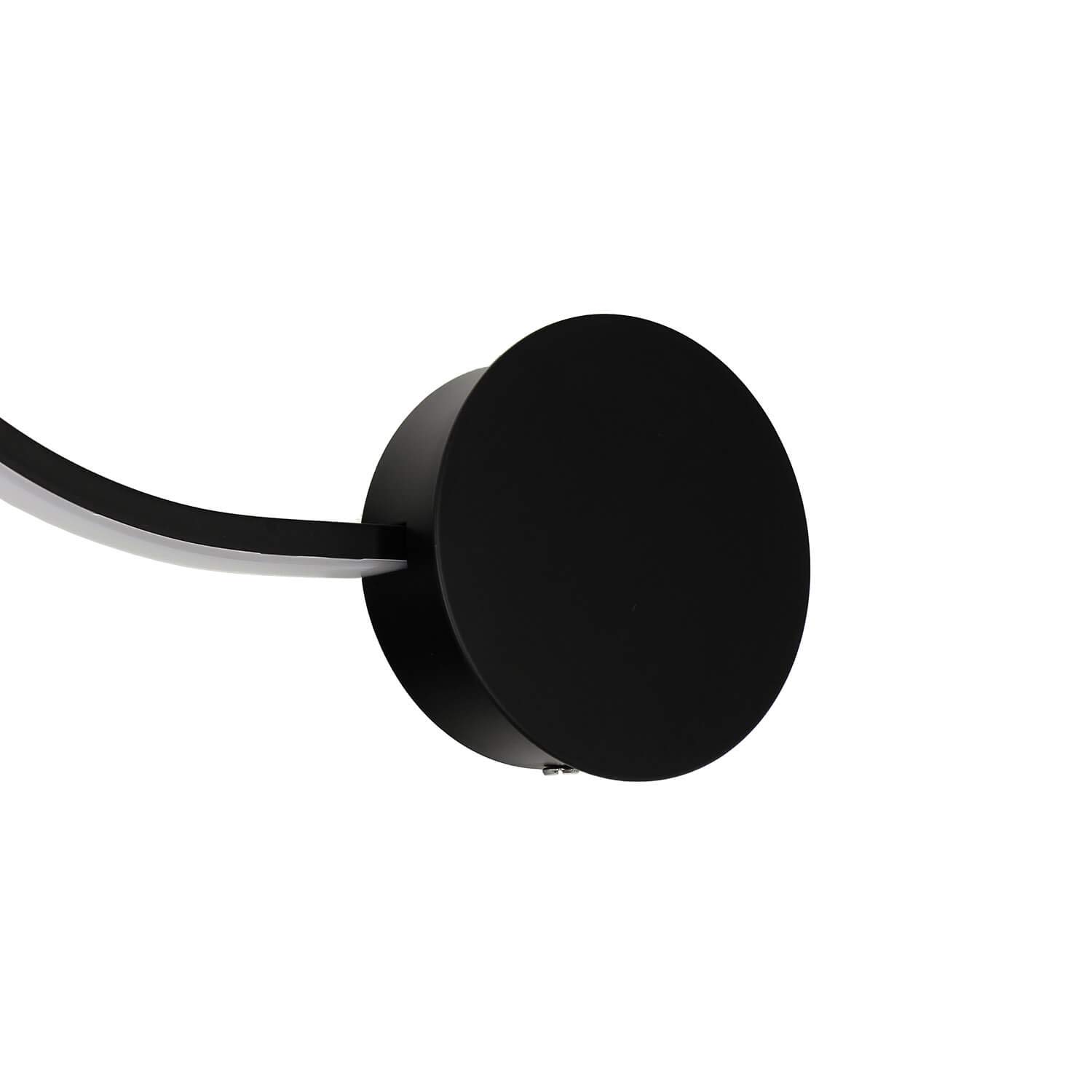 Easylight LED Wandleuchte WAY Schwarz Metall geschwungen 128cm XXL 15W dekorative Wandlampe Wohnzimmer