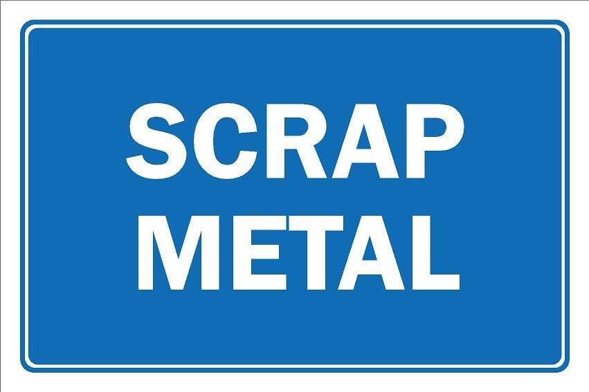 Scrap metal - Self adhesive sticker (300mm x 200mm)