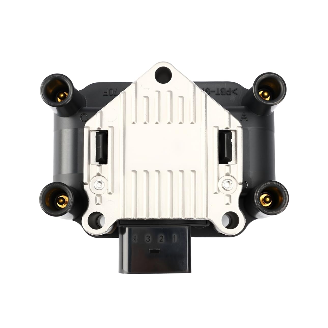 Techie TICS41004 Bobine d'allumage, équivalent de la NGK 48010, pour HELLA 5DA 358 000-171, références d'origine 032905106, 032905106B, compatible avec les VW Golf/POLO/berline