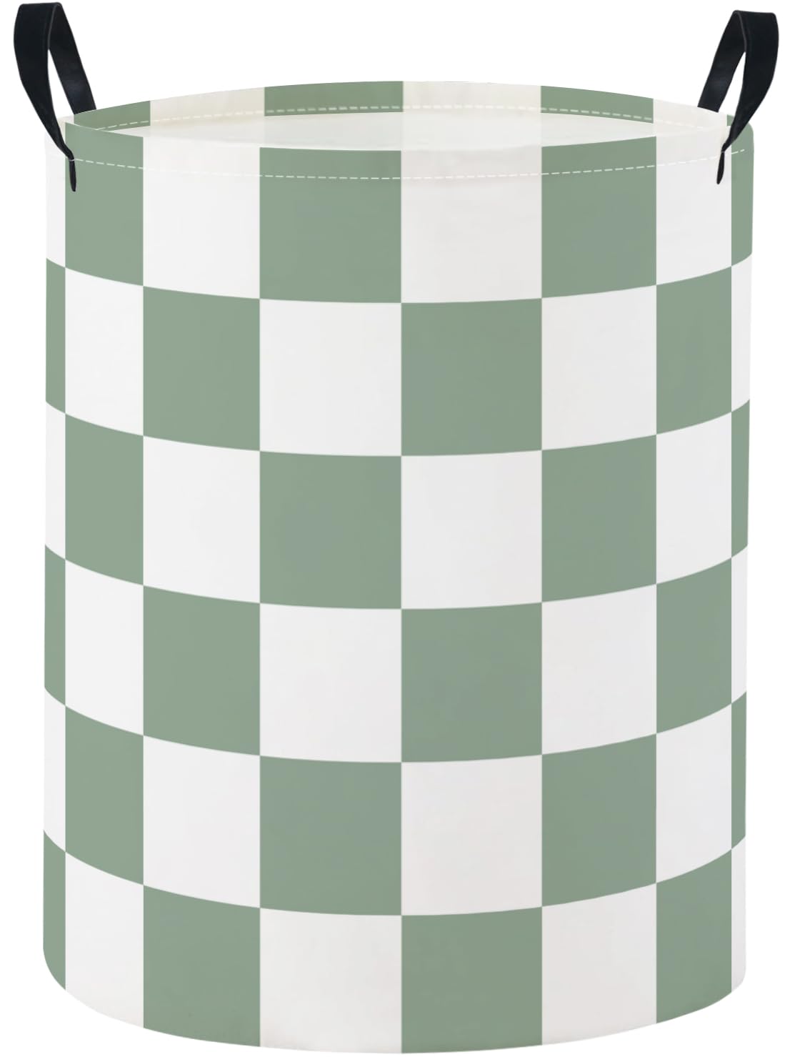 Baby Laundry Basket Baby Nursery Hamper Kids Laundry Basket Toy Storage Bin for Boys Room Decor Gift Baskets for Bedroom Bathroom(Green Checkered)