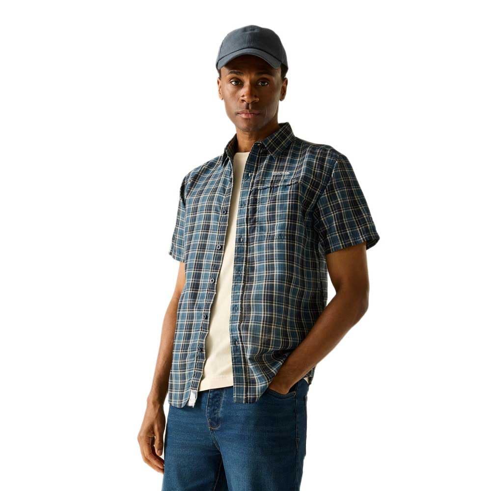 Regatta Mindano Short Sleeve Shirt 2XL Blue