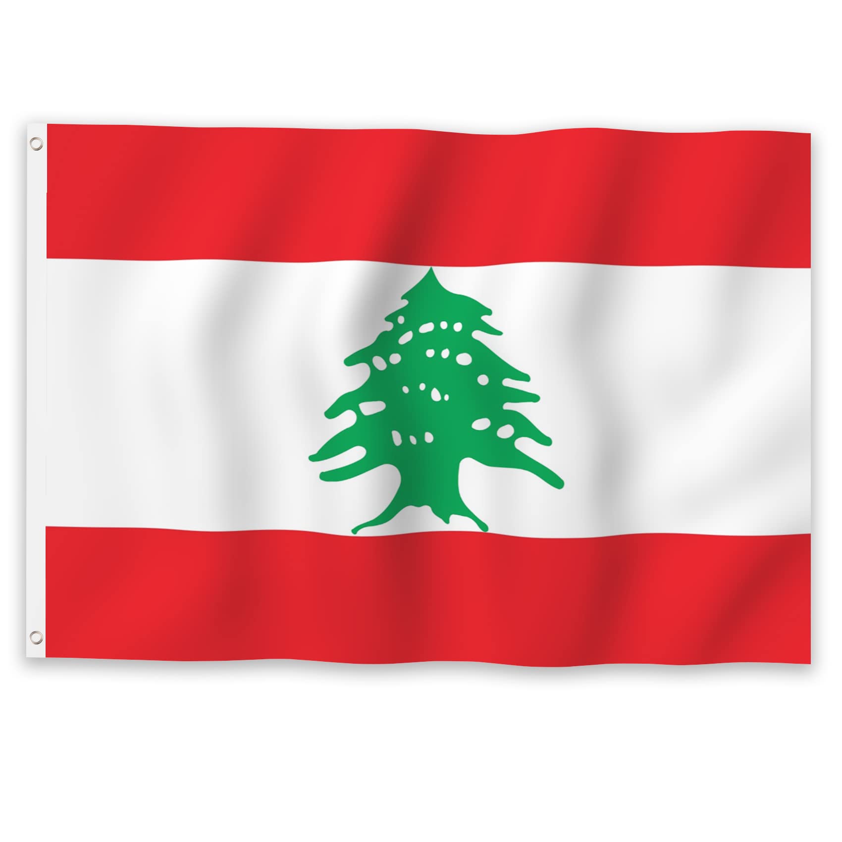 YongFoto Lebanon Flag 4x6ft Lebanese National Flags Banner for Outdoor Celebrations Home Garden Porch Party Decoration Flags with 2 Sturdy Grommets Precision Machine Stitched