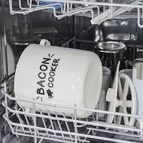 Soligt Ceramic Bacon Cooker For Microwave Oven - Splatter-Proof Design Microwave Bacon Cooker With Lid And Bonus Tongs - Easy Faster Bacon Maker For Yummy Crispy Bacon #TOP7