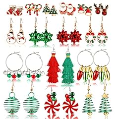 Gold-Christmas big hoop-16 pairs