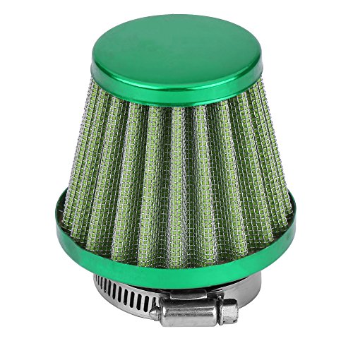 Air Intake Filter, Fydun Pit Bike Air Filter, Motorcycle Air Filter 38mm Bent Neck Air Filter for Dirt Pit Bike ATV Quad Motorcycle Moped Scooter(Green)