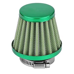 Filtre à air d’admission, universel, 38 mm, kit de filtre d’admission d’air avec pince pour la plupart des motos tout-terrain, quad, Dirt Pit Bike (vert)