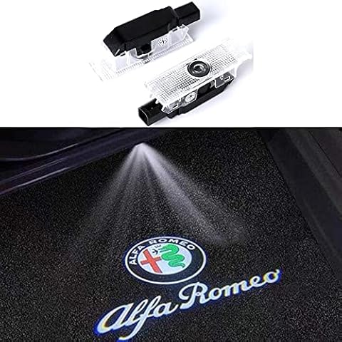 Duleutgnu 2 x Car Door Lighting Welcome Logo Ghost Shadow Definition Car Decoration LED Car Doors Entry Lights 3D Emblem Lamp Cover