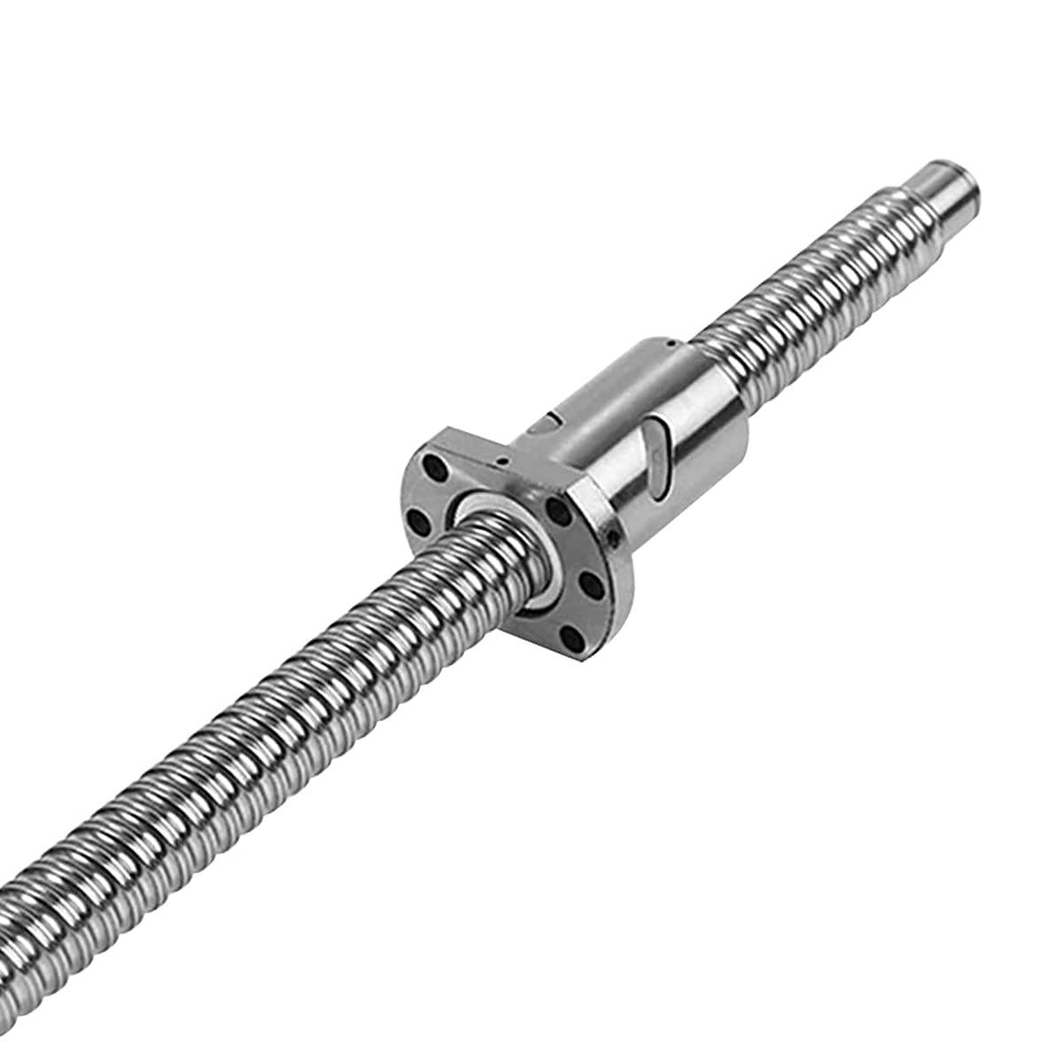 Vis à billes SFU1204 - 500 mm - Vis filetée en acier inoxydable - Sans embouts latéraux pour pièces CNC
