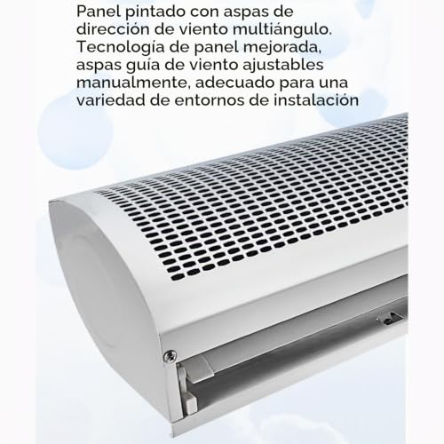 Miniatura 6 de Máquina Comercial De Cortina De Aire Silenciosa, Varios Tamaños For Elegir, Cortina De Aire Con Cabezal De Puerta Protectora Blanca 90cm 35.4inch