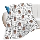 宗教用スローブランケット - イエスの祈り 暖かく柔らかい軽量ブランケット、装飾的な家の装飾に快適 | |旅行 ホテル ガーデン 屋内 屋外 感謝祭 ホリデー パーティー ホーム ルーム 寮 休暇 U