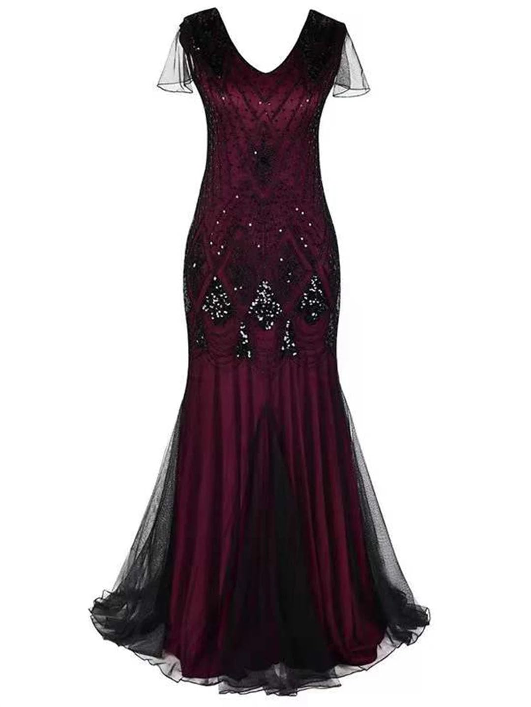 Vestido Largo Sexi De Lentejuelas Vintage para Mujer Vestido Elegante De Malla con Espalda Descubierta para Fiesta De Boda Vestidos De Noche para Graduación