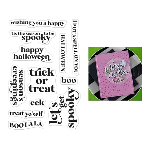 Tampons transparents Hero Arts durables et réutilisables Hocus Pocus Halloween