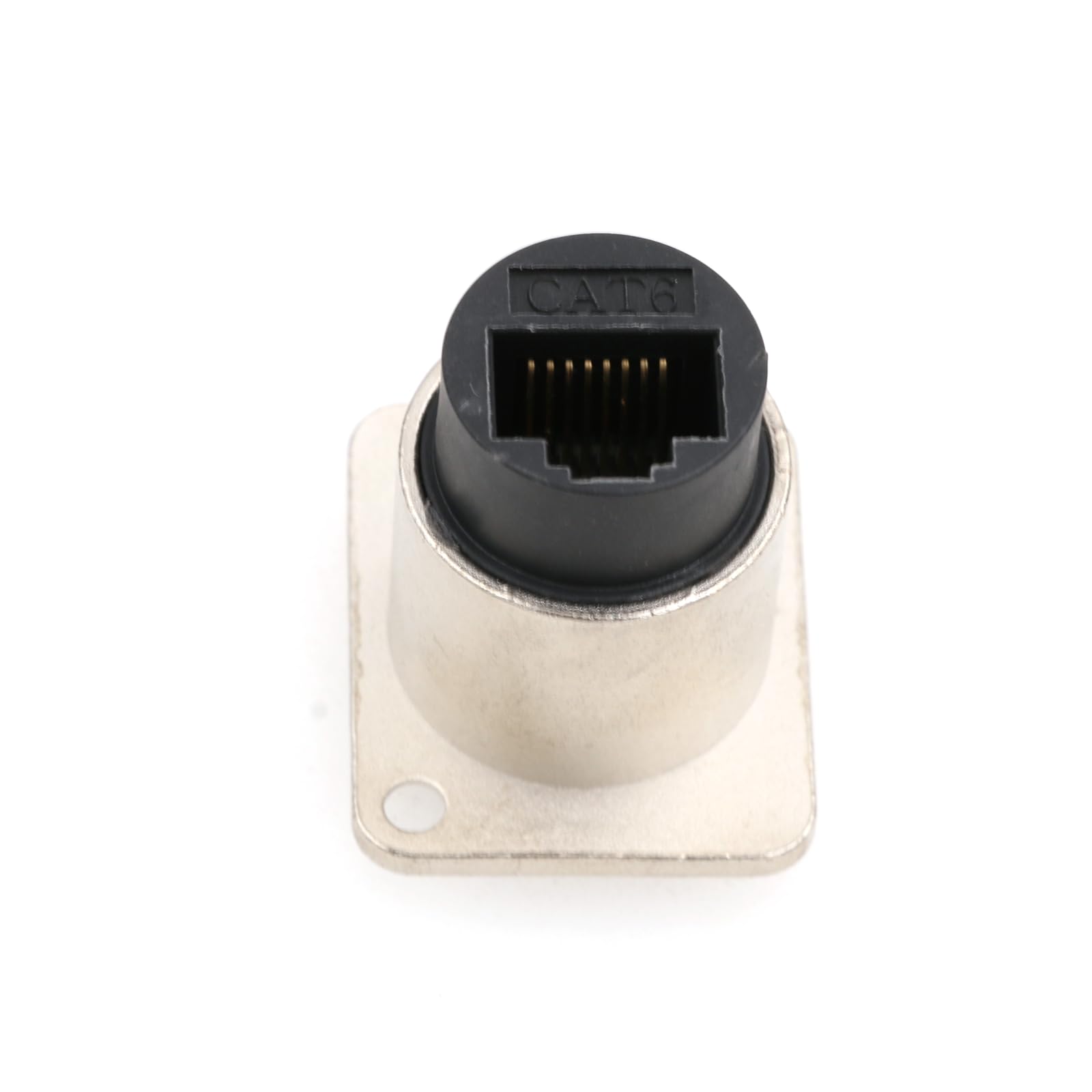 SZRMCC Złącze do montażu panelowego RJ45 5 szt. gniazdo RJ45 CAT6/CAT5E/CAT5 żeńskie do żeńskiego grodzi wodoodporny łącznik adapter przedłużający sieć Ethernet LAN czarny