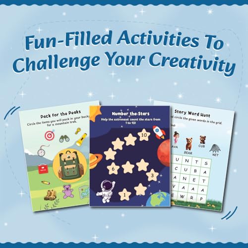 Image of Set of 5 Adventure Story Books for Kids Ages 2-5 Years, Theme-Based Stories with Stickers & Fun Activities, Learning Activity Set