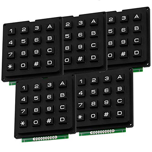 AZDelivery 5 x Modulo Teclado numerico de Matriz 4x4 keypad