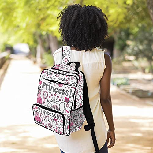 Sac à dos ordinateur portable anti-choc avec imprimé princesse - 6