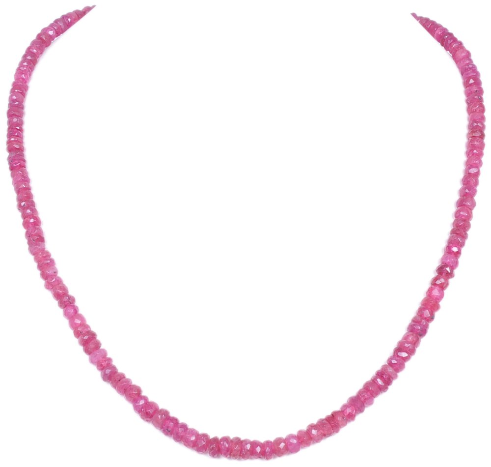 Pink Tourmaline Gemstone Round Faceted Bead Strand-image-13