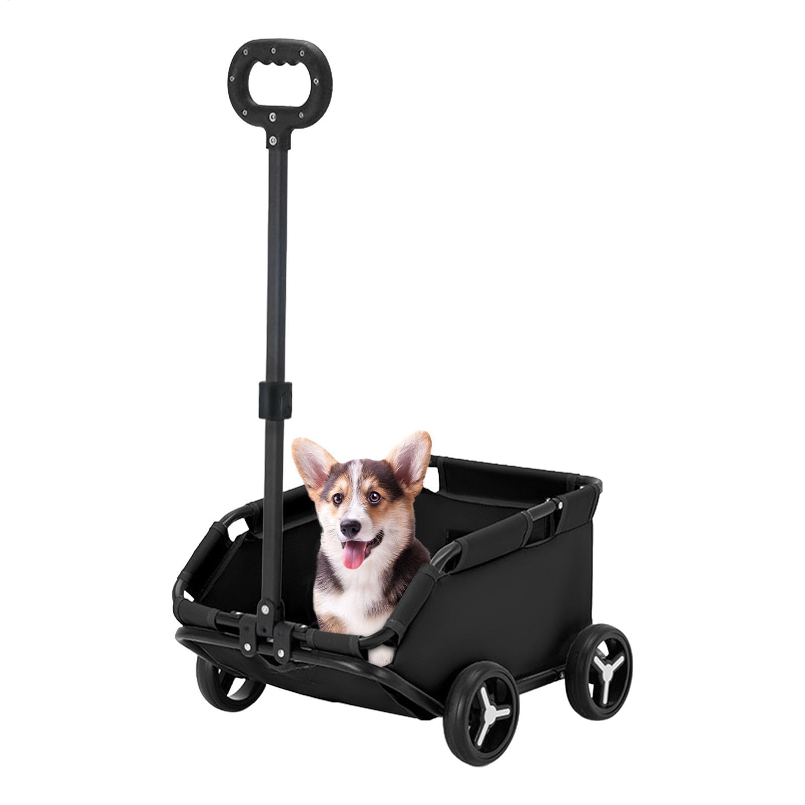Passeggino per cani – Passeggino per animali domestici compatto | Passeggino per animali domestici con cintura di sicurezza per cani di piccola taglia che li tiene saldamente legati durante le | Passeggino per animali domestici con cintura di sicurezza pe
