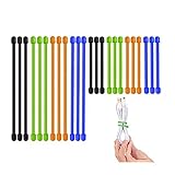 Naisidier 50Pcs Fastening Cable Ties, Cord Management Cable Organizer, Reusable Hook Cable Straps (Black)