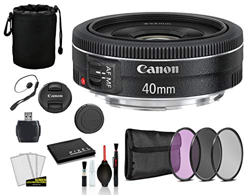Canon EF 40mm f/2.8 STM Lens (6310B002) Lens with Bundle Package Deal Kit