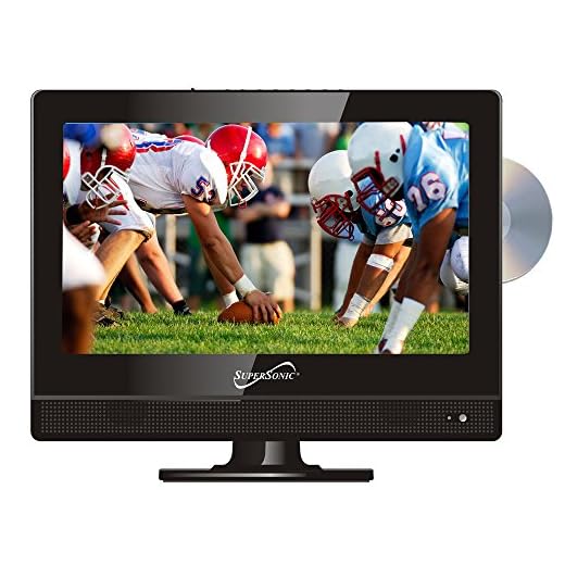 Supersonic SC-1312 13.3” Widescreen LED HDTV with Built-in DVD Player