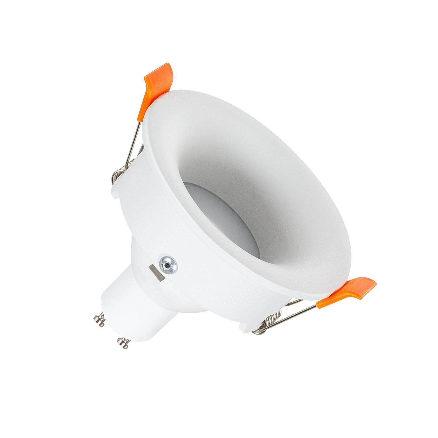 LEDKIA LIGHTING Portafaretto Downlight Circolare Luce Indiretta Bianco per Lampadina LED GU10/GU5.3 Foro Ø 70mm Bianco