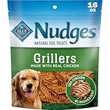 Blue Buffalo Nudges Grillers Natural Dog Treats, Made in the USA with Real Chicken, 16-oz Bag