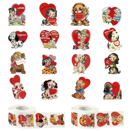 W1cwey Valentine’s Self-Adhesive Stickers Rolls...