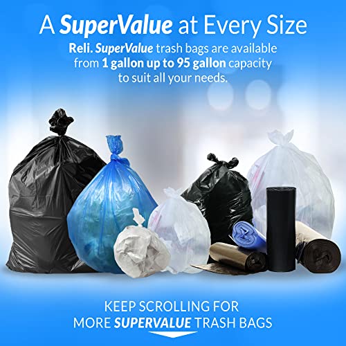 Reli. SuperValue 33 Gallon Trash Bags | 125 Count | Made in USA | Heavy Duty | Black Multi-Use Garbage Bags by Reli. - Image 7