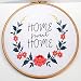 Khalee Full Set of Hand-Made Embroidery Starter Kit, Cross Stitch Kits for Beginners Including Patterned Embroidery Cloth, Plastic Hoop,Color Floss,Tools Kit(Sweet Home,6 Inches in Diameter)