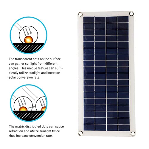 Mantenedor de batería de coche 12V con panel solar flexible de 8W dual USB 5