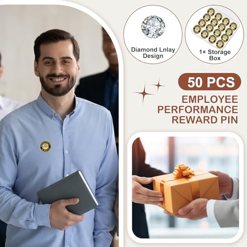 Image of Ferreve 50 /20 Pcs Year of Service Pins Employee Excellence Award Lapel Pin Performance Recognition Reward Anniversary