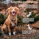 Muecleao Hundeschuhe Pfotenschutz, 4 Stück Wasserdicht Anti-Rutsch Hundestiefel mit Rutschfester Sohle und reflektierendem Klettverschluss, Schuhe für kleine, Mittlere und Große Hunde (Grau, XL)