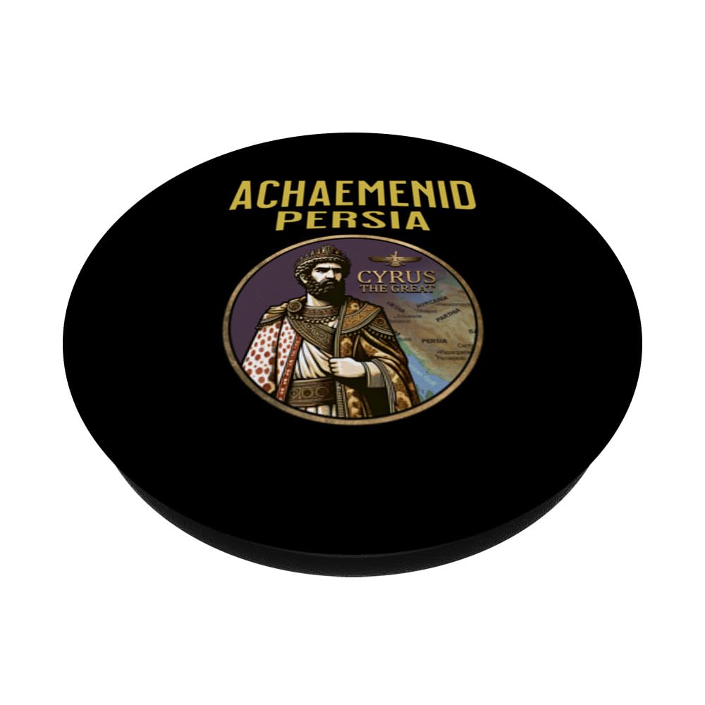 Cyrus the Great Achaemenid Persia Zoroastrianism PopSockets Swappable PopGrip, Black - Image 2