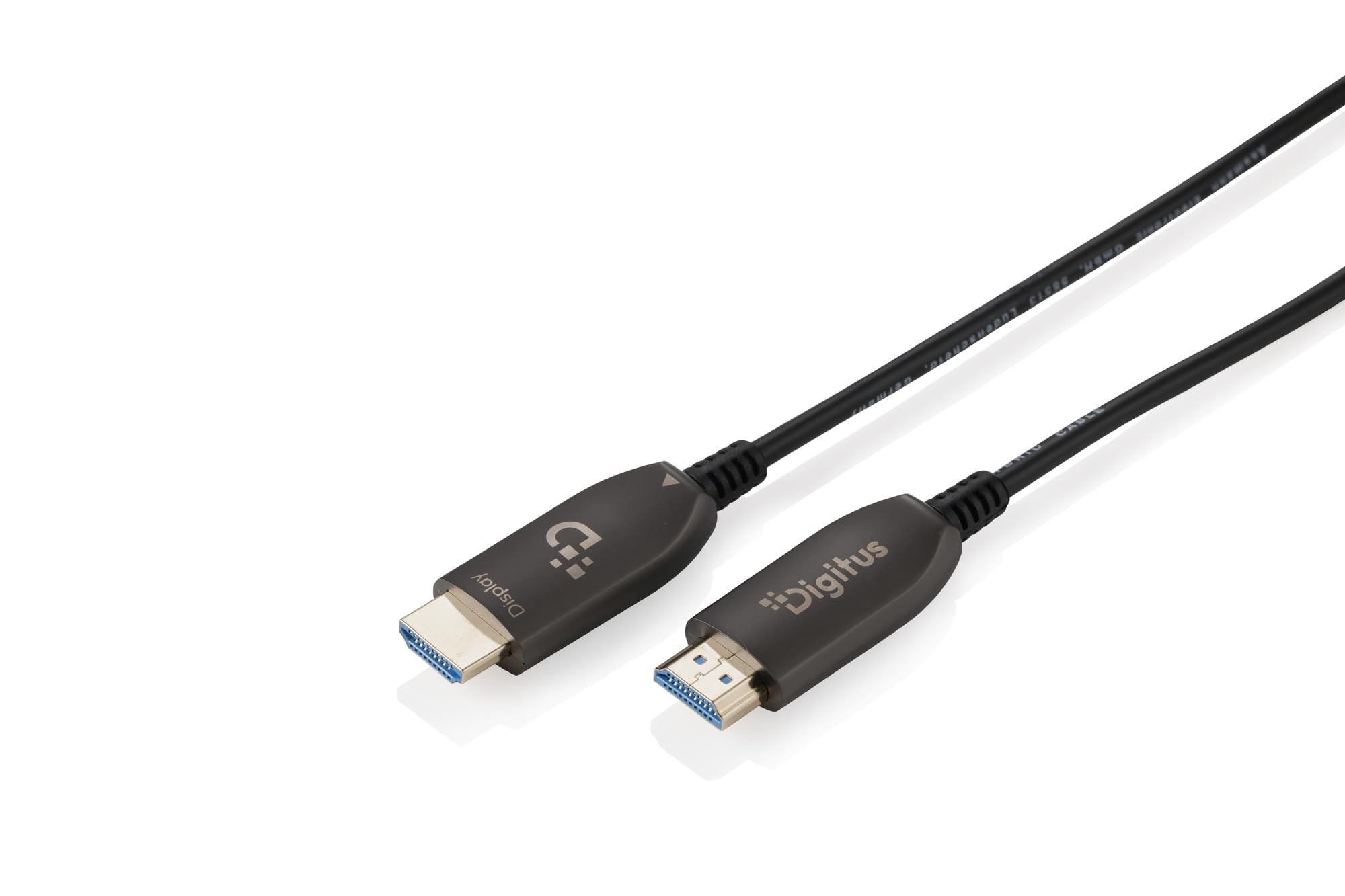 DIGITUS Câble HDMI à fibre optique – 15 m – UHD 8k 60 Hz 4k 120 Hz | HDMI 2.1 – 48 Gbps – eARC, HDR, HDCP 2.2, CEC – Câble hybride AOC – contacts plaqués or – câble HDMI à FO – noir