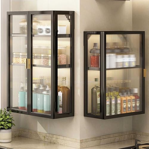 Wall Mounted Bathroom Storage Cabinet - 3-Tier Space-Saving Organizer for Kitchen & Bathroom, Stylish Wall Rack for Living Room, Efficient Home Storage Solution