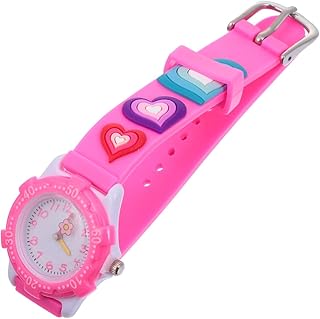 Relógio Infantil Relógio De Coração Desenhos Animados Relógio De Estudante Relógio De Pulso Infantil Quartzo Morango Rosado Relógio Infantil