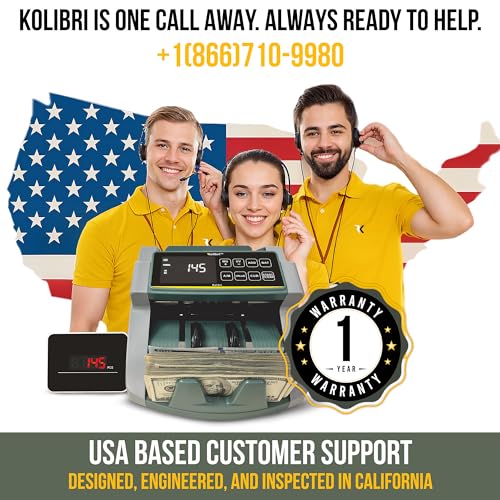 Image of KOLIBRI Money Counter Machine I UV /MG I Set Value Count I LCD Display I Business Grade I Dollar, Euro I Advanced UV /MG /IR /DD /HLF Detection I 1,500 Notes /Min I 1-Year Warranty I KOLIBRI UV /MG