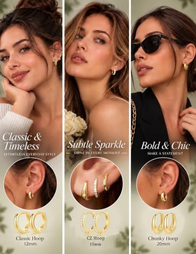 9 Pairs Small Gold Earrings - image 4