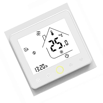 EXCLUZO Smart ermostat Light Controller 5A Water Floor Heating for Home No Wi-Fi - White