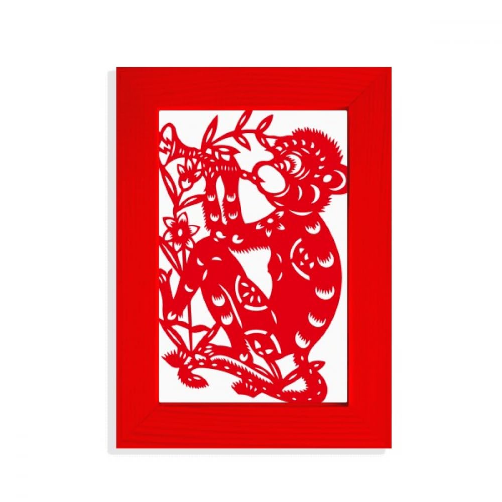 Cadre photo singe zodiaque rouge pour raviver un mur blanc terne