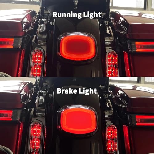 Feu Stop Motocyclette à LED Rouge et Gris pour Harley Touring Dyna