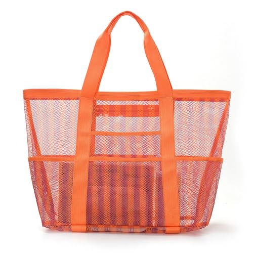 Sac en filet rose mandarine votre nouvel accessoire indispensable des vacances aux loisirs - 6