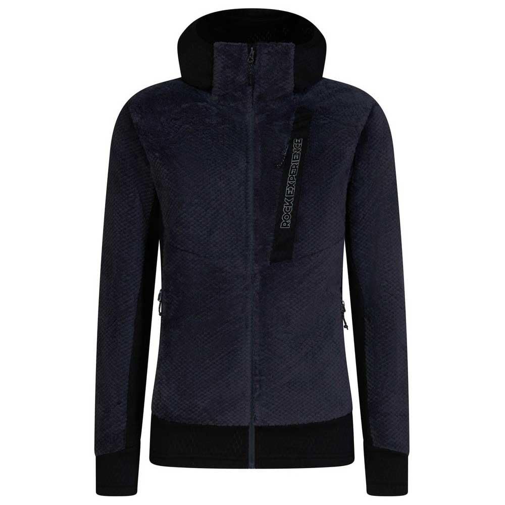 Rock Experience REWC02621-C344 BLIZZARD TECH HOODIE WOMAN FLEECE Sweatshirt Women's 1323 EBONY+0208 CAVIAR XS