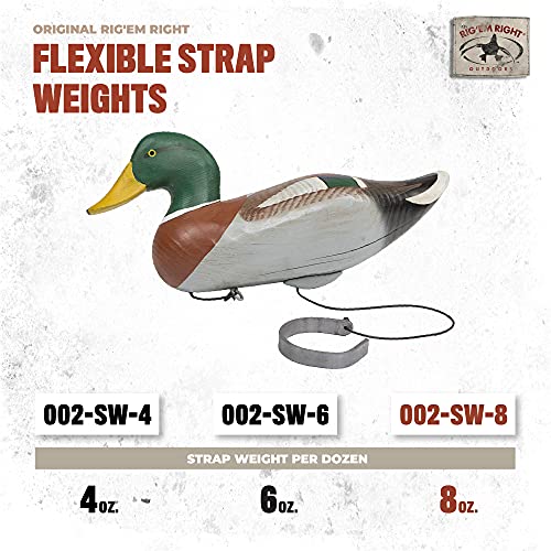 Rig'Em Right Waterfowl Flexible Strap Weights for Anchoring Decoys to the Ground (8-oz Weights/Per Dozen) by Rig Em Right - Image 4