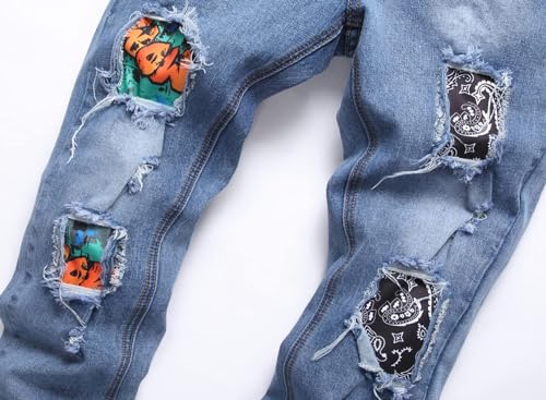 NOVOCCT Boys' Ripped Skinny Stretch Jeans, Fashionable & Comfortable Slim Fit Denim Jeans Pants for Active Little Guys3