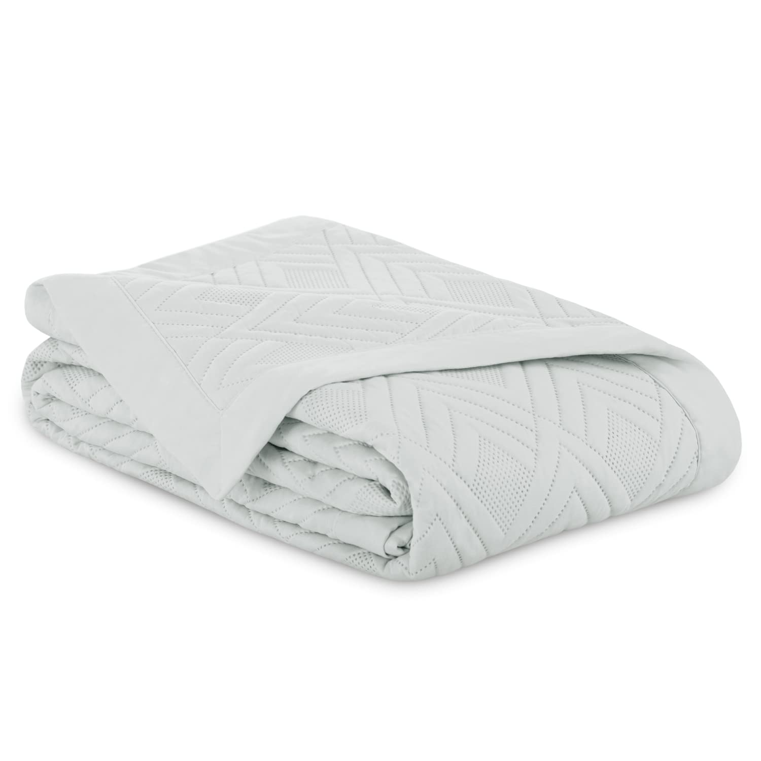AmeliaHome Colcha de 260 x 280 cm, Manta de Doble Cara, ultrasonic, Acolchado, poliéster, Color Plateado
