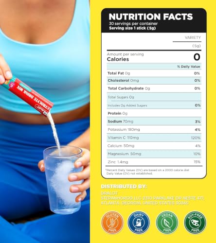 Image of Juicy Splash 30 Packs Sugar Free Electrolytes Powder w /Natural Flavor, Liquid Daily IV Recharge+Tech. Mix 5 Electrolyte for Balance, Raw Seasalt Hydration Packets for GF, Vegan, Non-GMO, Keto