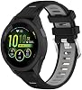 Correa de repuesto MOTONG para Garmin Forerunner 265S de 18mm, banda de silicona negra y gris para Garmin Forerunner 265S/255S/255S Music 2